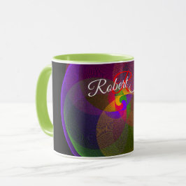 Citrus Färgblandning Geometrisk Kaffemugge Mugg