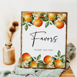 Citrus Favor Sign Orange Party favors Cutie Shower Poster