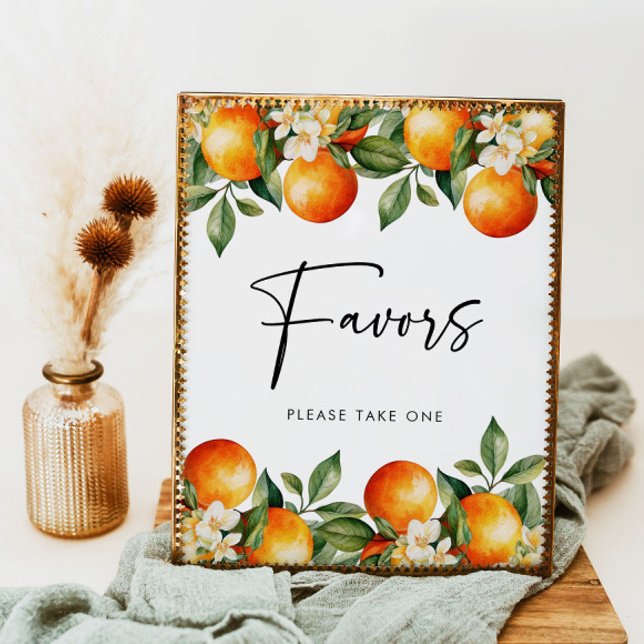 Citrus Favor Sign Orange Party favors Cutie Shower Poster (Skapare uppladdad)