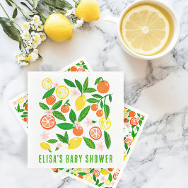 Citrus Firande Anpassningsbar BABY SHOWER Lemon Or Pappersservett