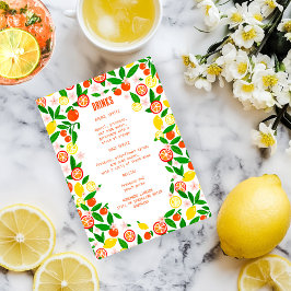 Citrus Firande ANPASSNINGSBAR DRINKS, sommarfrukt Meny