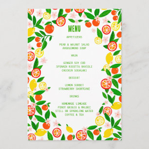 Citrus Firande ANPASSNINGSBAR fet Summer LEMON LIM Meny