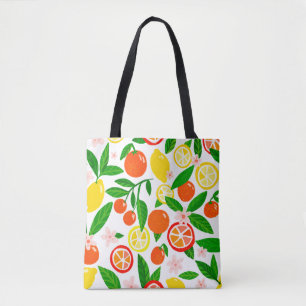 Citrus Firande Fruits Livsmedel Farmers Market Tygkasse