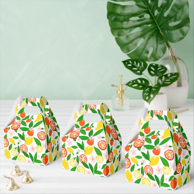 Citrus Firande Lemons Orange Baby Shower Cute Presentaskar (Multipel)