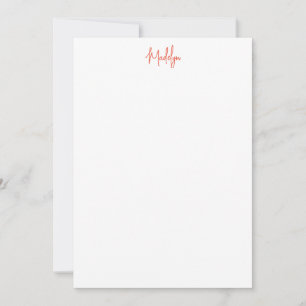 Citrus Flat Note Card Tack Kort