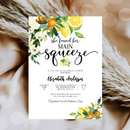 Citrus Floral Bridal Shower Invitation Inbjudningar