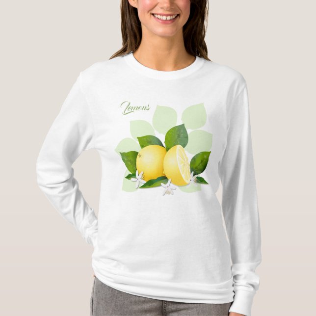 Citrus Fruit Botanical T Shirt (Framsida)