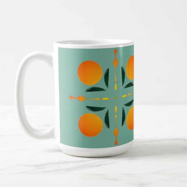 Citrus Fruit Graphic Art Kaffemugg (Vänster)