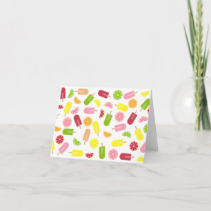 Citrus Fruit Ice Pops Notecards Kort