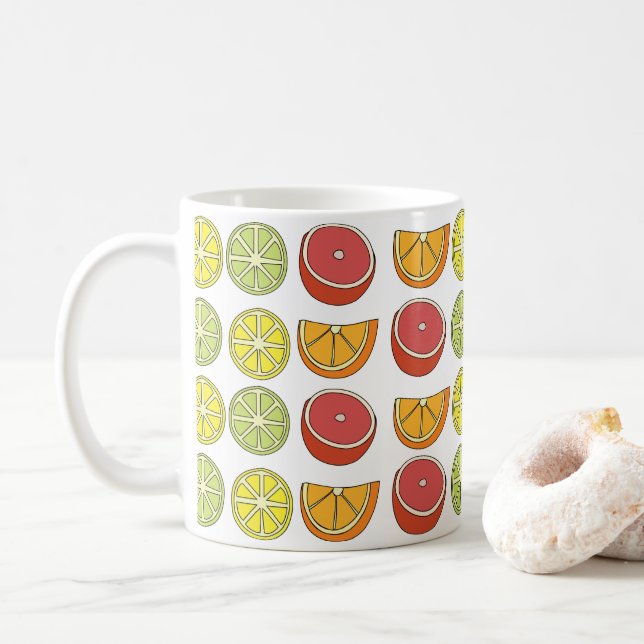 Citrus Fruit Kaffemugg (Med munk)
