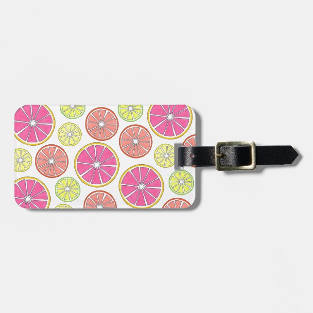 Citrus Fruit Lemon Lime Orange Grapefruit Print Bagagebricka (Horisontell Framsida)