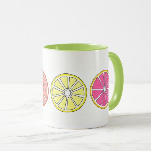 Citrus Fruit Orange Grapefruit Lemon Lime Tropical Mugg (Framsida höger)