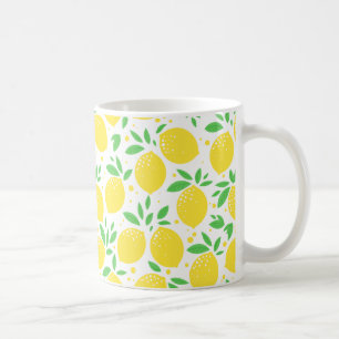 Citrus Fruit Orchard Gult Mönster Kaffemugg
