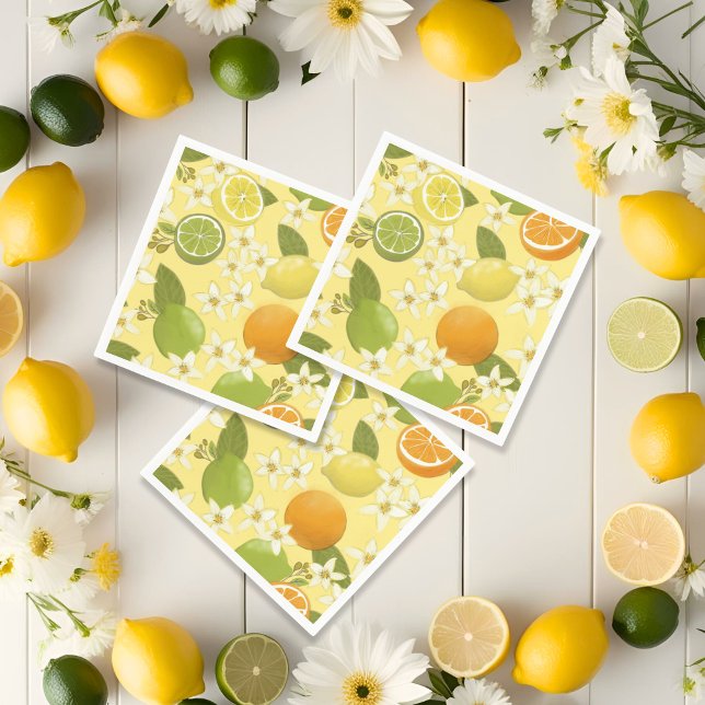 Citrus Fruit Papper Napkins Pappersservett (Summer Paper Party Napkins)