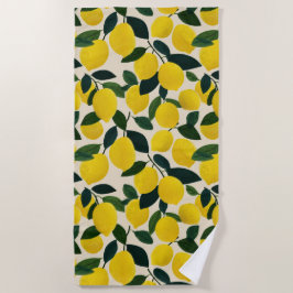 Citrus Fruit Pattern Summer Lemons Mediterranean