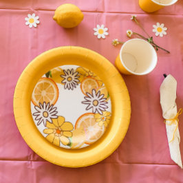 Citrus Fruit Summer Blommigt