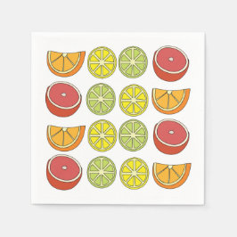 Citrus Fruit Summer Party Pappersservett