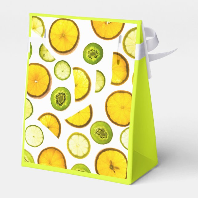 Citrus Fruits Favor Box Gift Presentaskar (Baksidan Sidan)