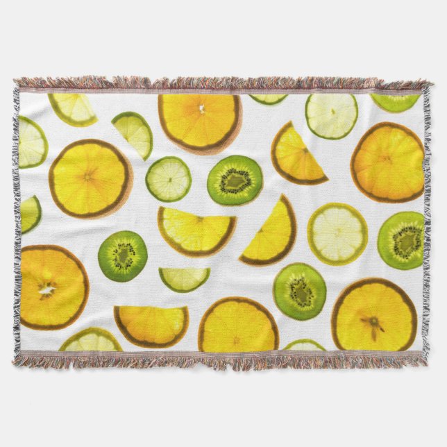 Citrus Fruits Throw Blanket Filt (Framsidan)