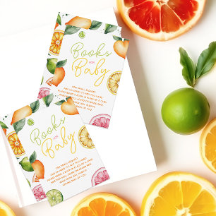Citrus Frukt Baby Shower Bok Begäran Tilläggskort