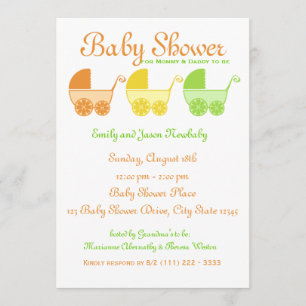 Citrus Frukt Baby Shower Inbjudningar