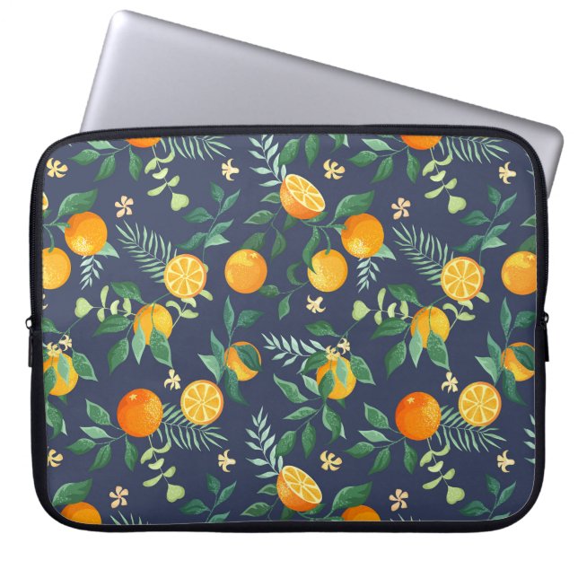 Citrus Fusion: Orangar med tropiskt mjöl Laptop Fodral (Framsidan)