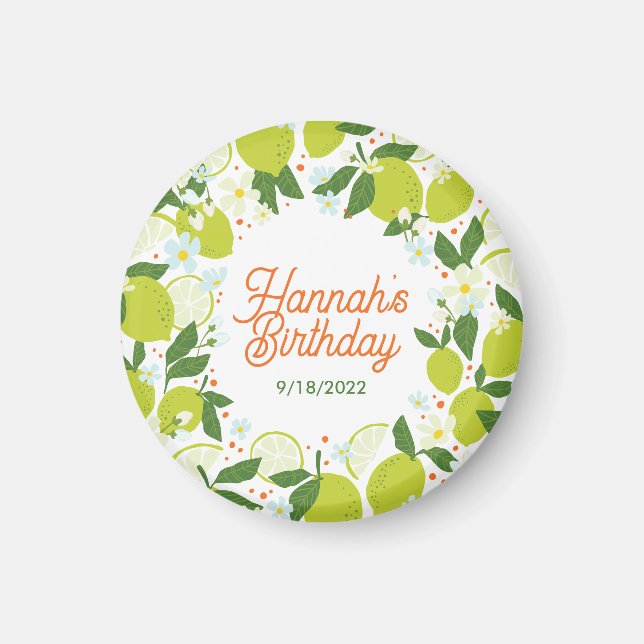 Citrus Garden Magnet - Redigerbar textdesign (Framsidan)