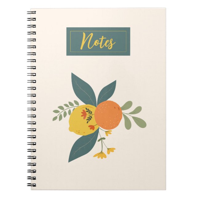 Citrus Garden Notebook Anteckningsbok (Framsidan)