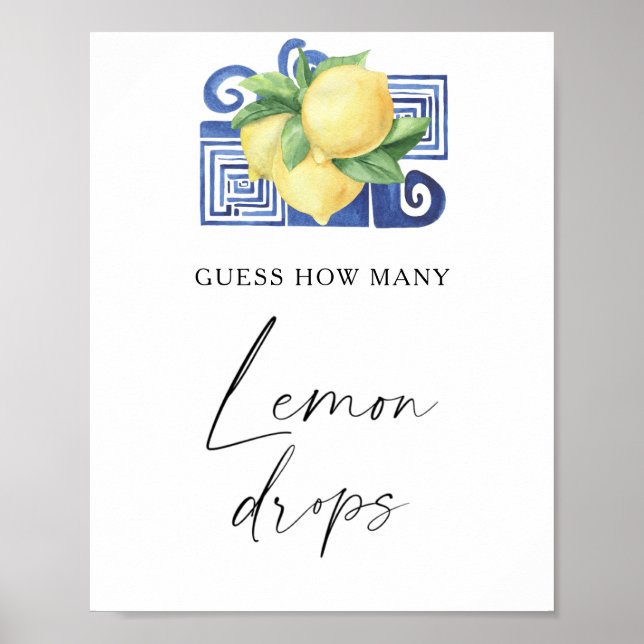Citrus - gissa hur många citron droppar poster (Framsidan)