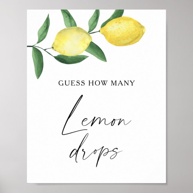 Citrus - gissa hur många citron droppar poster (Framsidan)