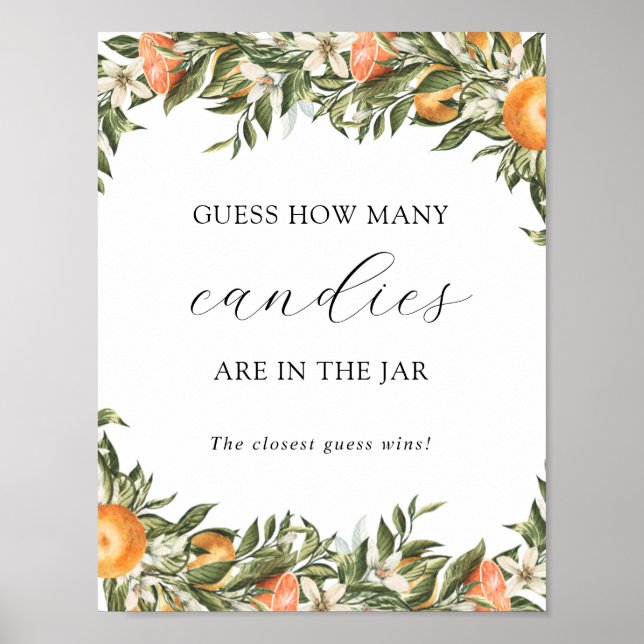 Citrus gissar hur många som finns i Burk Shower Ga Poster (Framsidan)