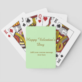 Citrus green brown happy Valentine's day simple  Casinokort