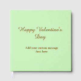 Citrus green brown happy Valentine's day simple  Gästböcker