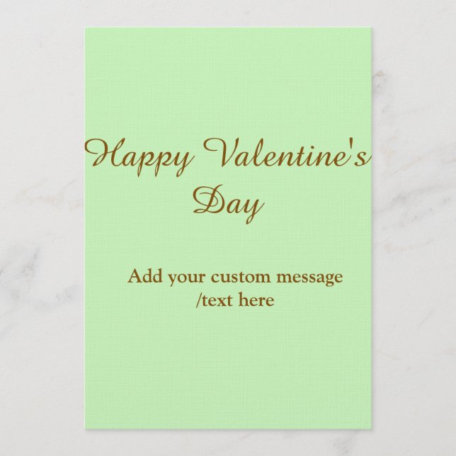 Citrus green brown happy Valentine's day simple  Inbjudningar (Framsida)