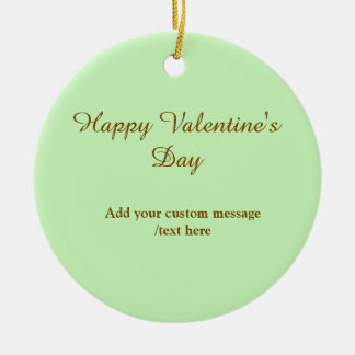 Citrus green brown happy Valentine's day simple Julgransprydnad Keramik