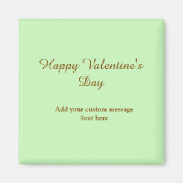 Citrus green brown happy Valentine's day simple  Magnet
