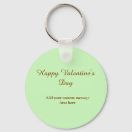 Citrus green brown happy Valentine's day simple  Nyckelring