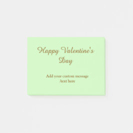 Citrus green brown happy Valentine's day simple  Post-it Block