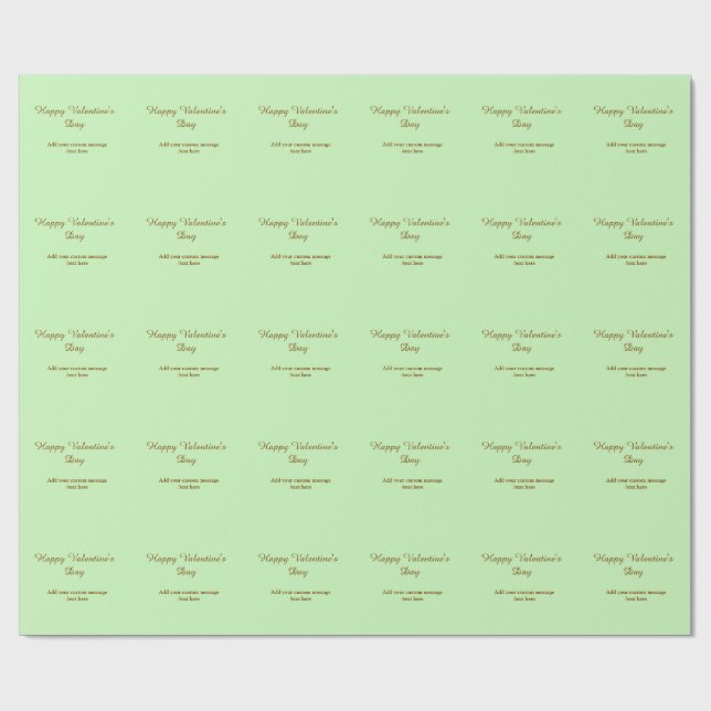 Citrus green brown happy Valentine's day simple  Presentpapper (Platt)