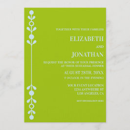 Citrus Green & Coastal Blue Rehearsal Dinner Inbjudningar