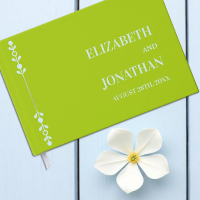Citrus Green & Coastal Blue Wedding Gästböcker (Skapare uppladdad)