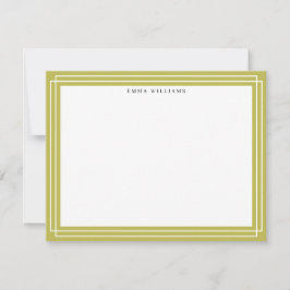 Citrus Green Frame Note Card Inbjudningar