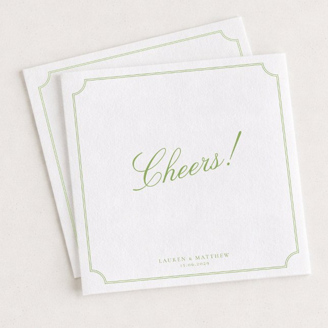 Citrus Green Wedding Napkins Cheers Pappersservett (Skapare uppladdad)