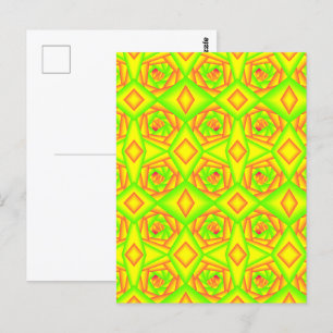 Citrus Grön Orange Gul Ombre Abstrakt Design Vykort