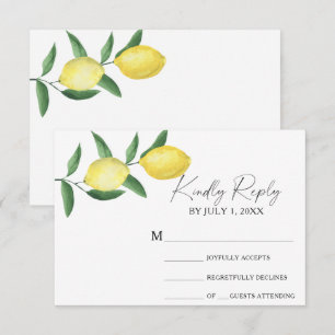 Citrus gult - Bröllop OSA Card Kort