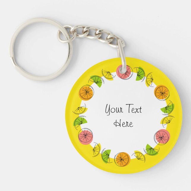 Citrus Gult Circle Monogram dubbla-sided (Framsidan)
