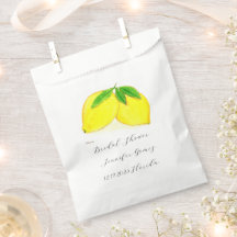 Citrus Gult Citrus Watercolor Bröllop