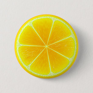 Citrus Gult Lemon Fruktsegment Knapp