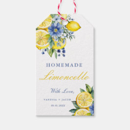 Citrus Homemade Limoncello Lemon Wedding favors Presentetikett