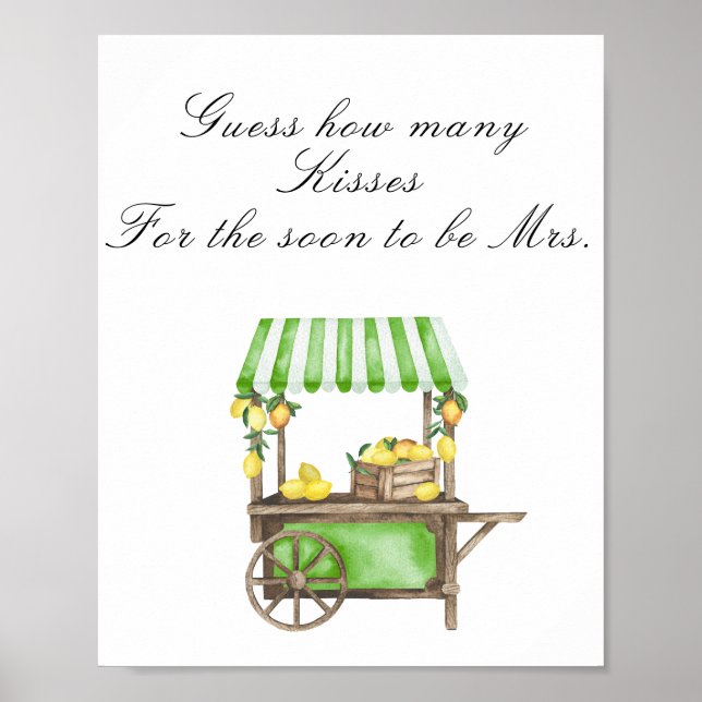 Citrus - How many kisses bridal shower game Poster (Framsidan)